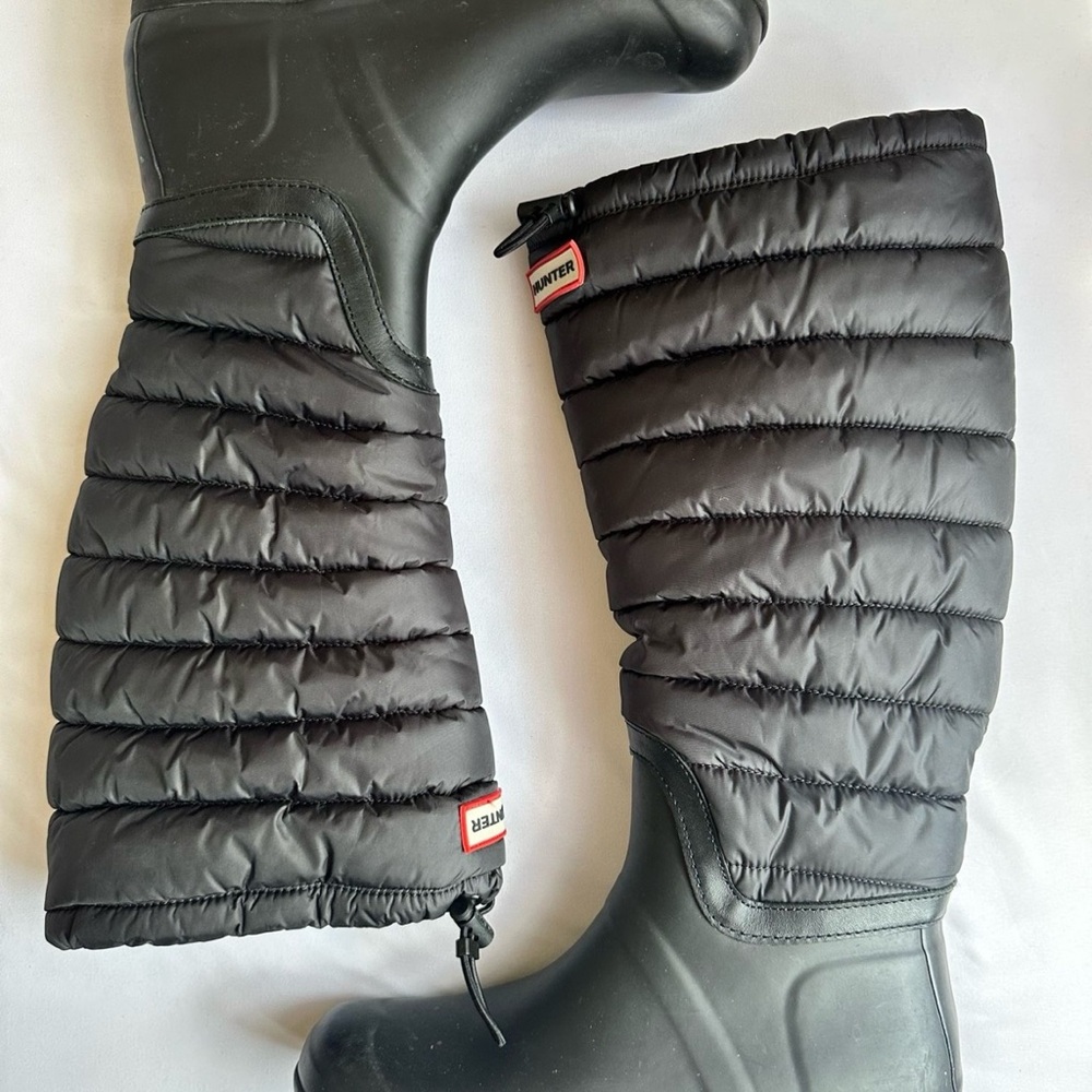 Hunter Quilted Black Boots